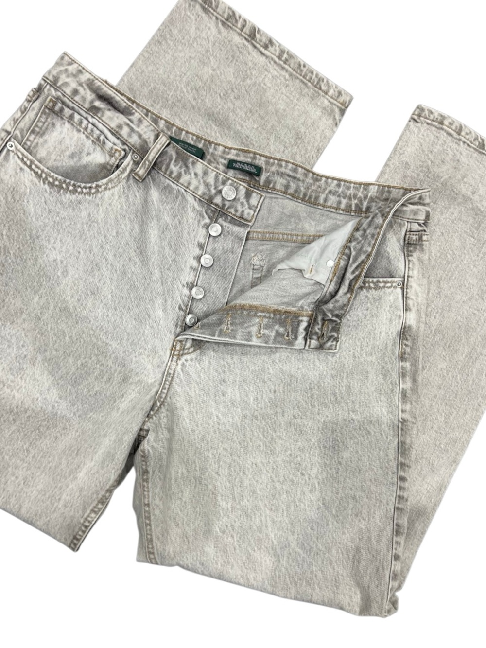 Wild fable high rise straight distressed grey denim jeans Size 16